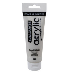 Colore acrilico fine Graduate tubo 120 ml bianco perla Daler Rowney