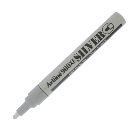 Marcatore artline A 900 a vernice punta tonda argento