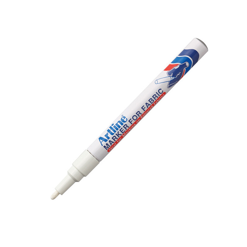 Marcatore per tessuto artline punta tonda 1,2mm bianco