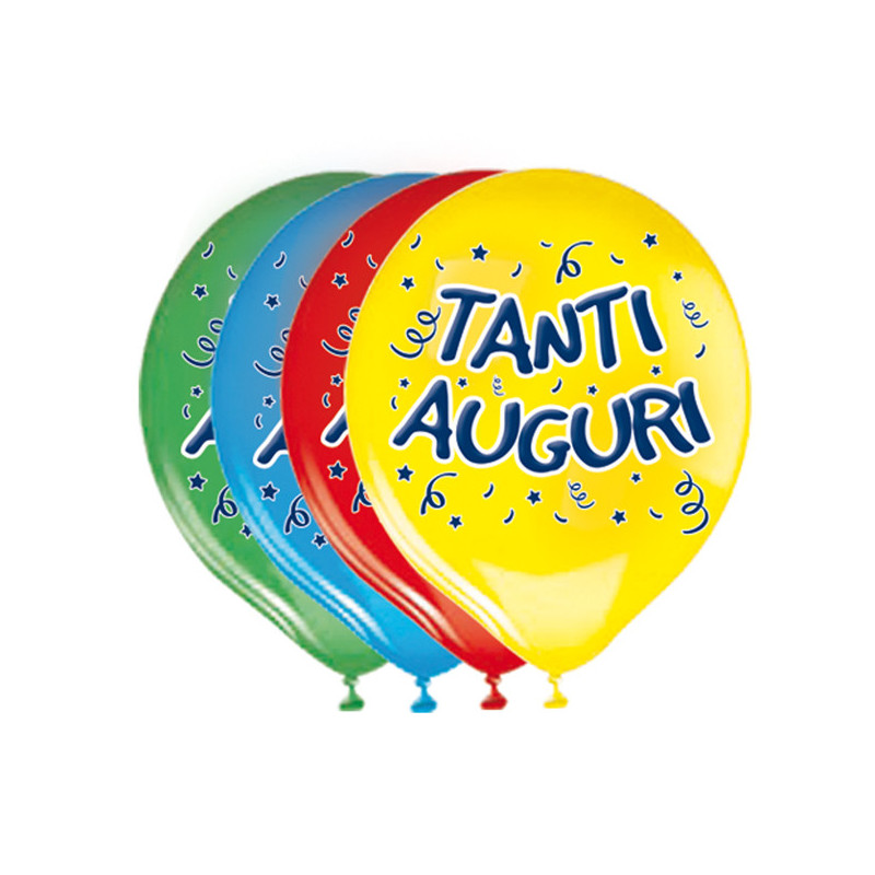 Busta 20 palloncini in lattice 30cm Tanti Auguri Big Party