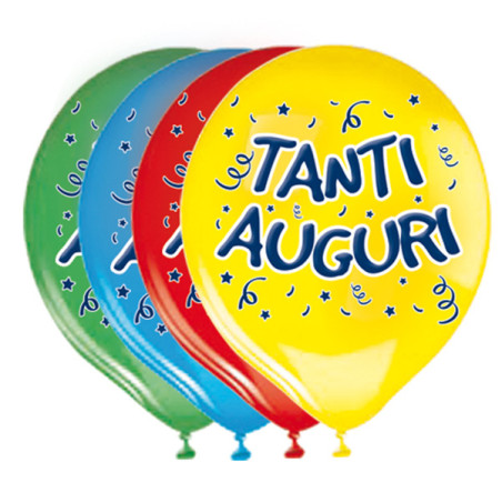 Busta 20 palloncini in lattice 30cm Tanti Auguri Big Party