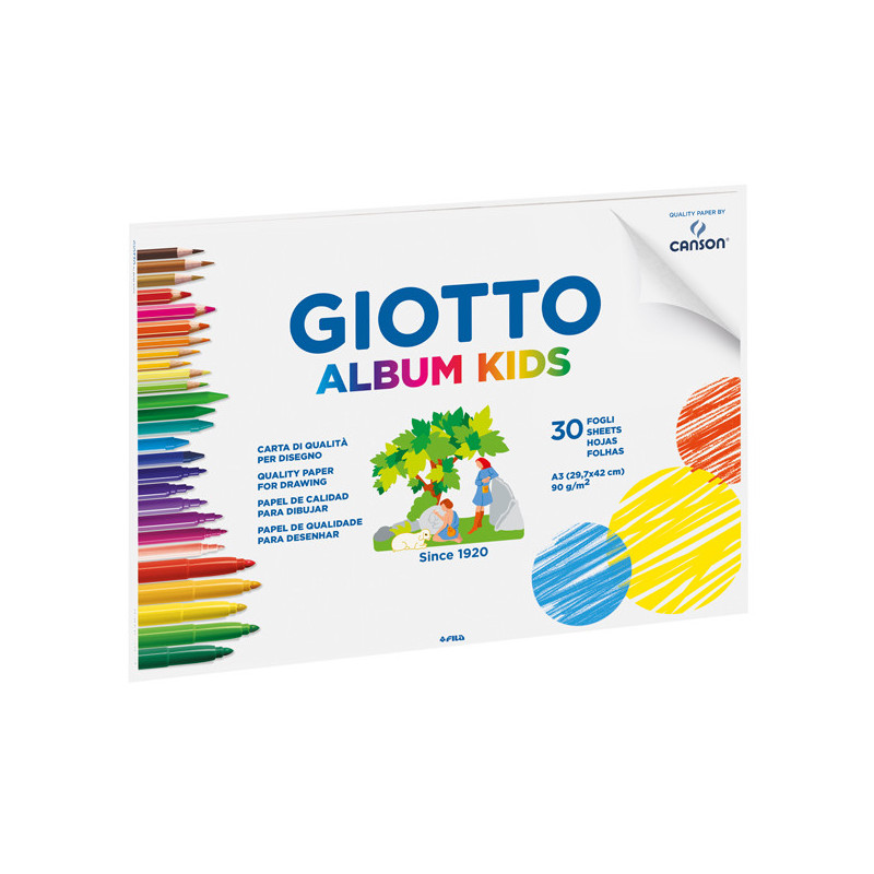 Album Little Kids 2+ f.to A3 90gr 30fg Giotto