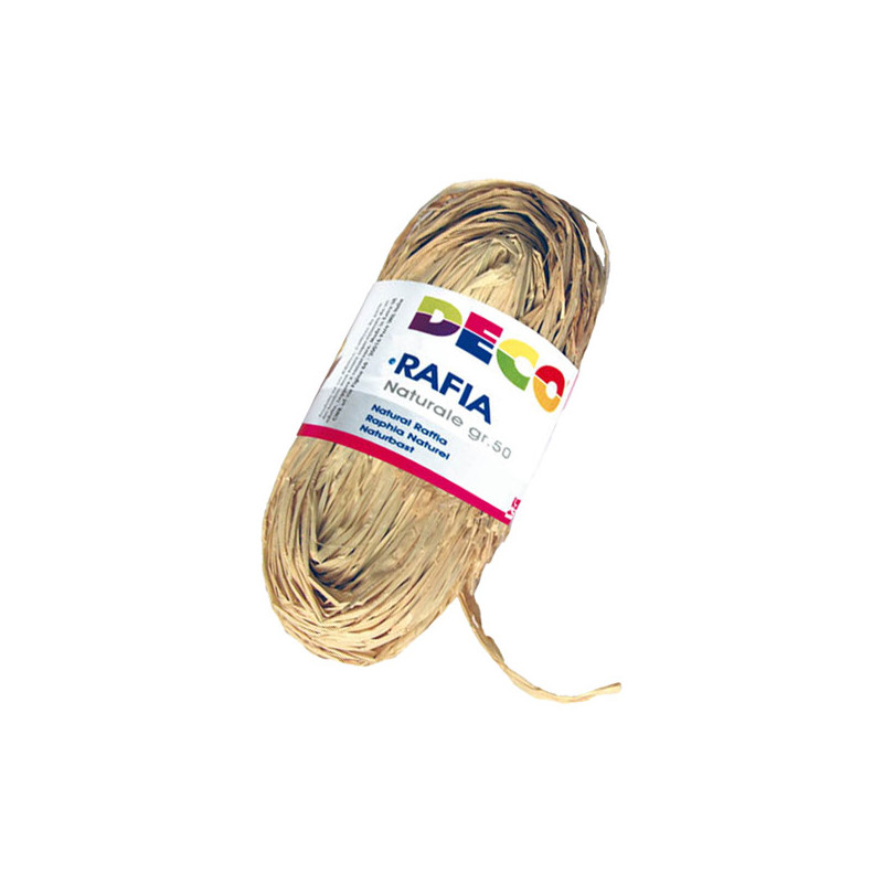 Confezione 50gr Rafia colore naturale DECO