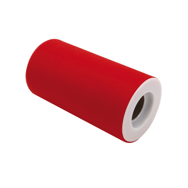 Tulle in rotolo 12,5cmx25mt rosso Big Party