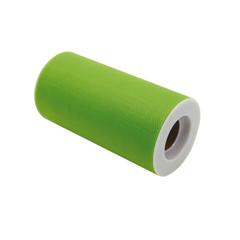 Tulle in rotolo 12,5cmx25mt verde Big Party