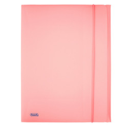 Cartella 3L c/elastico PPL PASTEL rosa f.to utile 24x33cm Favorit