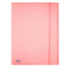 Cartella 3L c/elastico PPL PASTEL rosa f.to utile 24x33cm Favorit