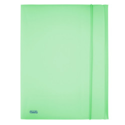 Cartella 3L c/elastico PPL PASTEL verde f.to utile 24x33cm Favorit