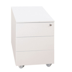 Cassettiere in metallo 3CASS. 40x59x54cm Bianco Kub8