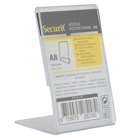 Display a L 8x5,2x4,1cm (A8) Securit