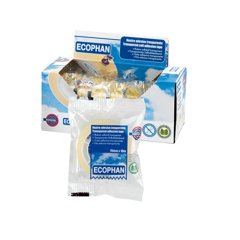 Nastro adesivo Ecophan 19mmx10mt in caramella Eurocel