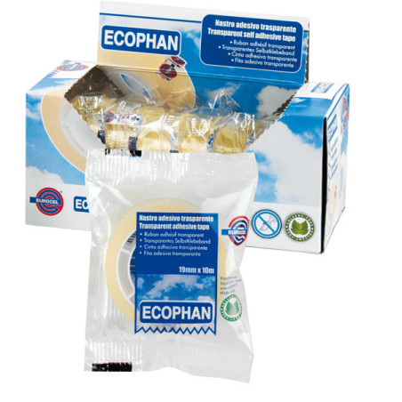 Nastro adesivo Ecophan 19mmx10mt in caramella Eurocel