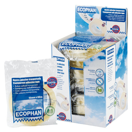 Nastro adesivo Ecophan 15mmx66mt in caramella Eurocel