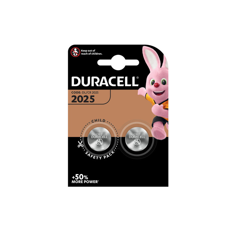 BLISTER 2 PILE LITIO DURACELL 3V (CR2025)