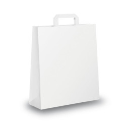 SCATOLA 300 SHOPPERS 26x11x34,5CM BIANCO NEUTRO PIATTINA