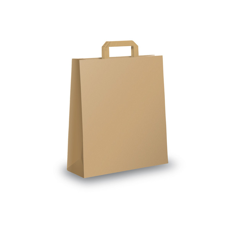 SCATOLA 300 SHOPPERS CARTA BIOKRAFT 26x11x34,5CM AVANA NEUTRO PIATTINA