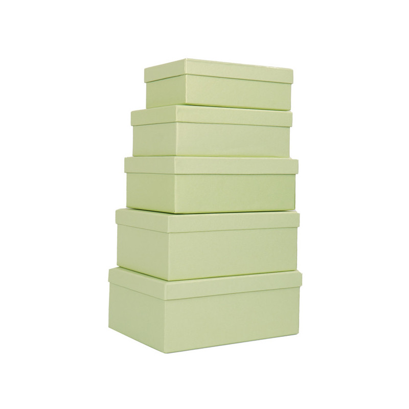 Set 5 scatole regalo in cartone fantasia Green