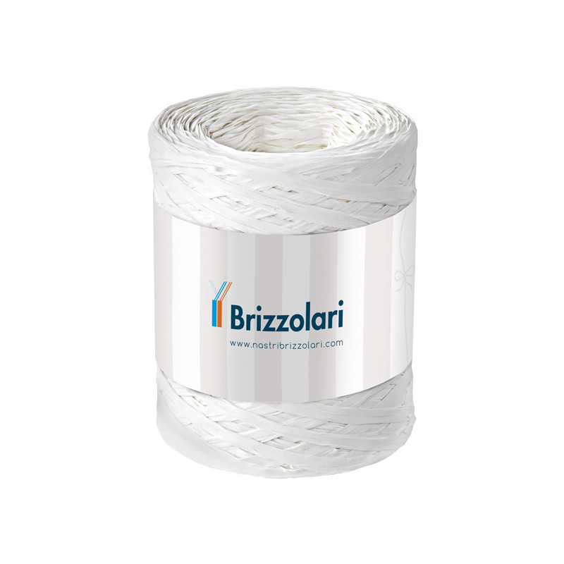 Rafia sintetica 6802 5mmx200mt colore bianco 01 Brizzolari