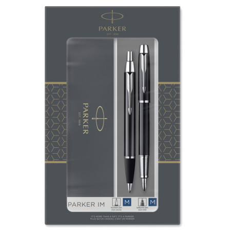 Gift Set sfera M + stilografica M IM Black CT Parker