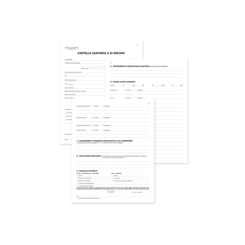 Registro cartella sanitaria/di rischio 34pag. num. 31x24,5cm DU131910000 DU