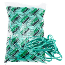 Elastico fettuccia in gomma verde 120 T8 in sacchetto da 1KG Lebez