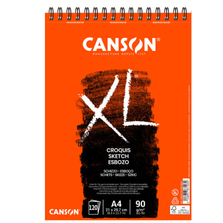 Album XL Croquis A4 90gr 60fg Canson