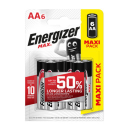 Blister 6 pile stilo AA - Energizer Max