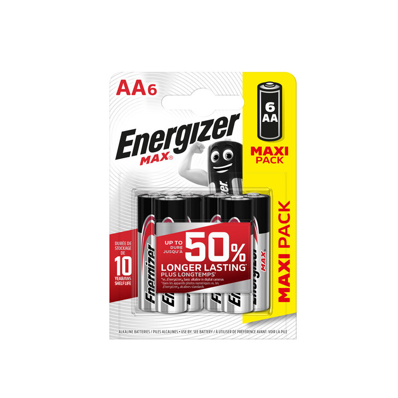 Blister 6 pile stilo AA - Energizer Max