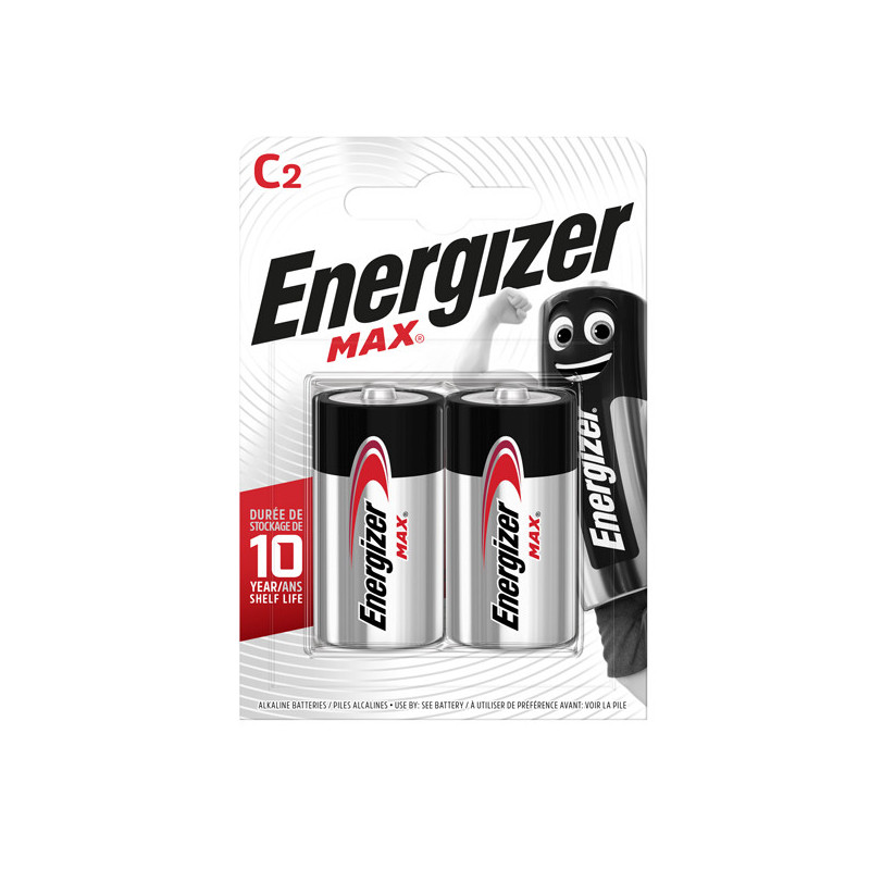 Blister 2 pile mezza torcia C - Energizer Max