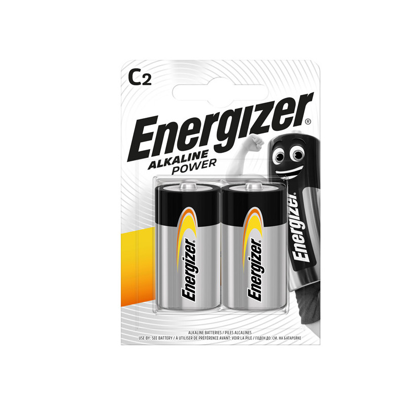 Blister 2 pile mezza torcia C - Energizer Alkaline Power