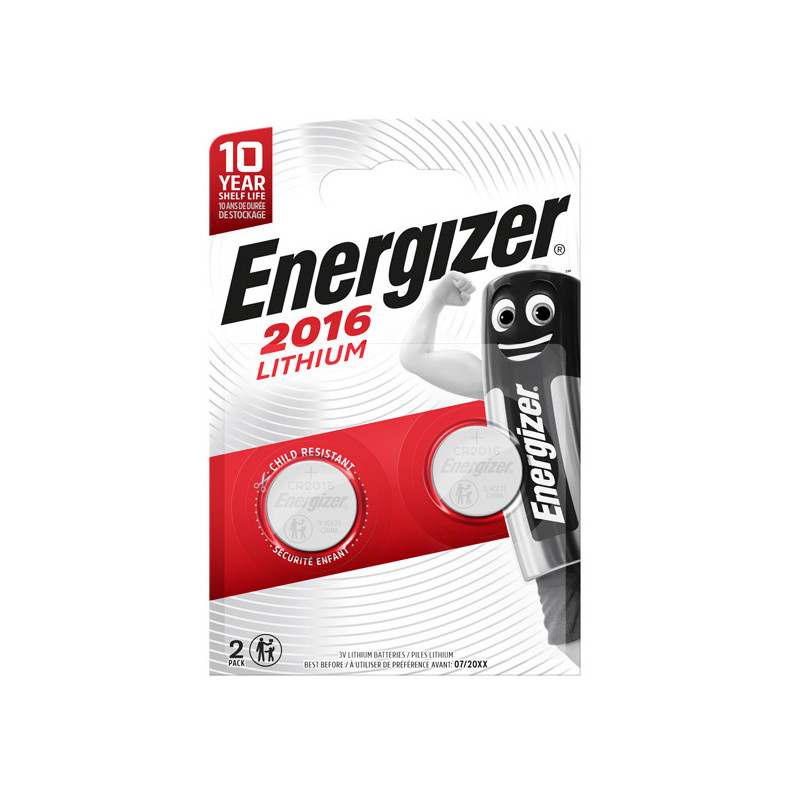 Blister 2 pile CR2016 Lithium - Energizer Specialistiche