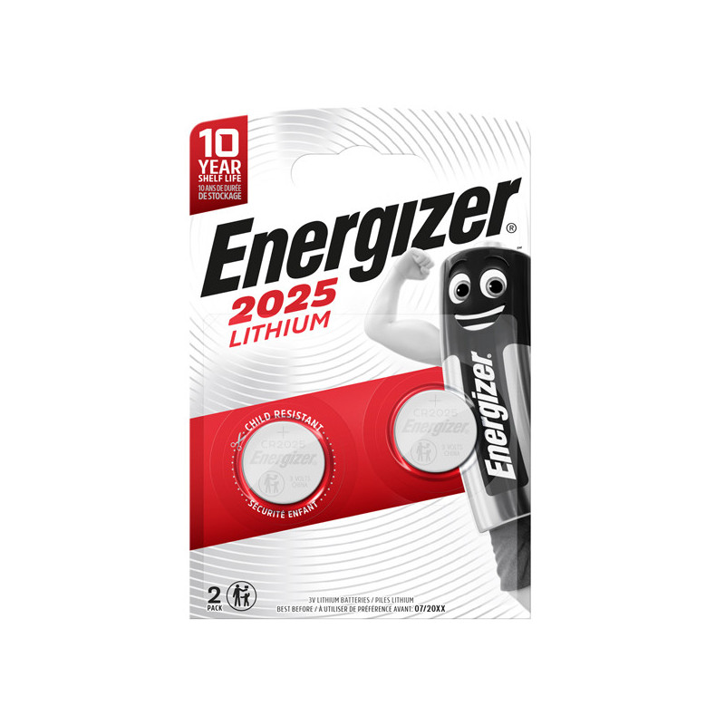 Blister 2 pile CR2025 Lithium - Energizer Specialistiche