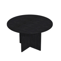 Tavolo riunioni 4 posti 120 x H72cm Nero venato frassino - EASY