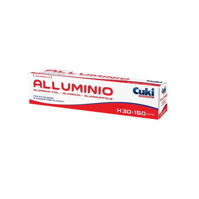 Roll alluminio H300mm x 150mt in astuccio con seghetto Cuki Professional