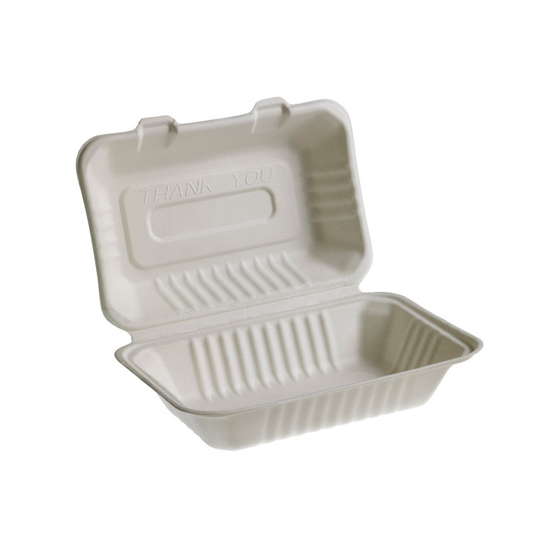 50 Vaschette Sandwich box 23x15cm Take away BIO Leone