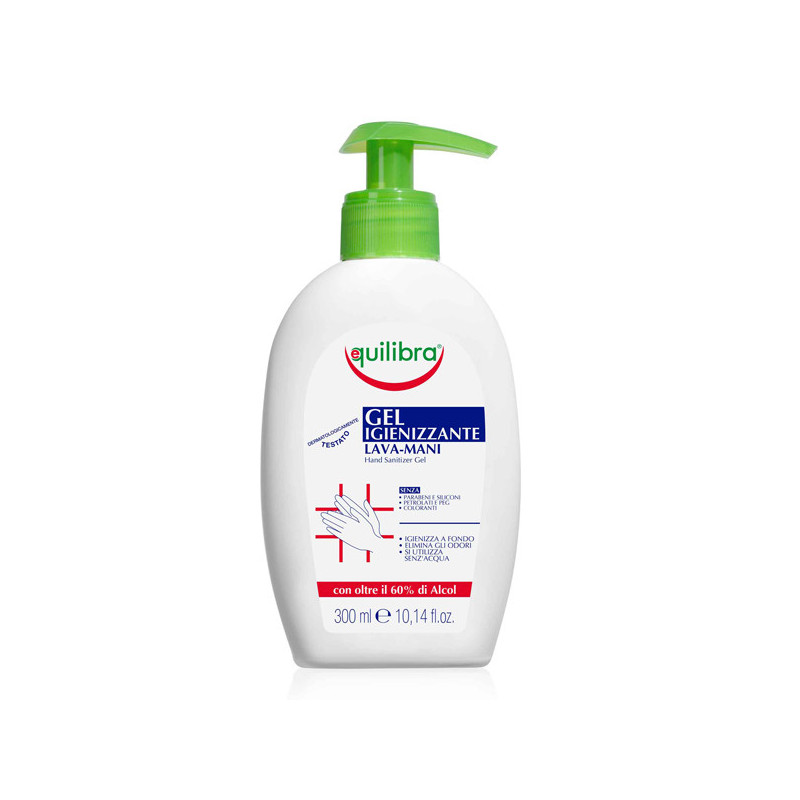 EQUILIBRA Gel igienizzante mani 300ml in dispenser