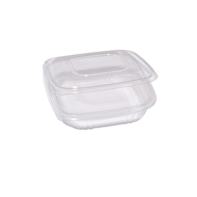 Pack 50 contenitori in PP coperchio incernierato 18,5x18,5cm H3,7cm QC2-750