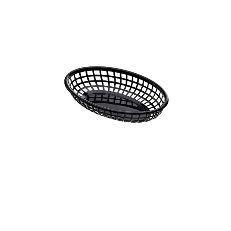 Cestino americano ovale in plastica 27,5x17,5x4cm nero Leone