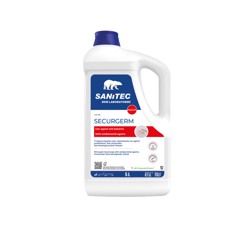 Sapone liquido 5Lt con antibatterico Securgerm Sanitec