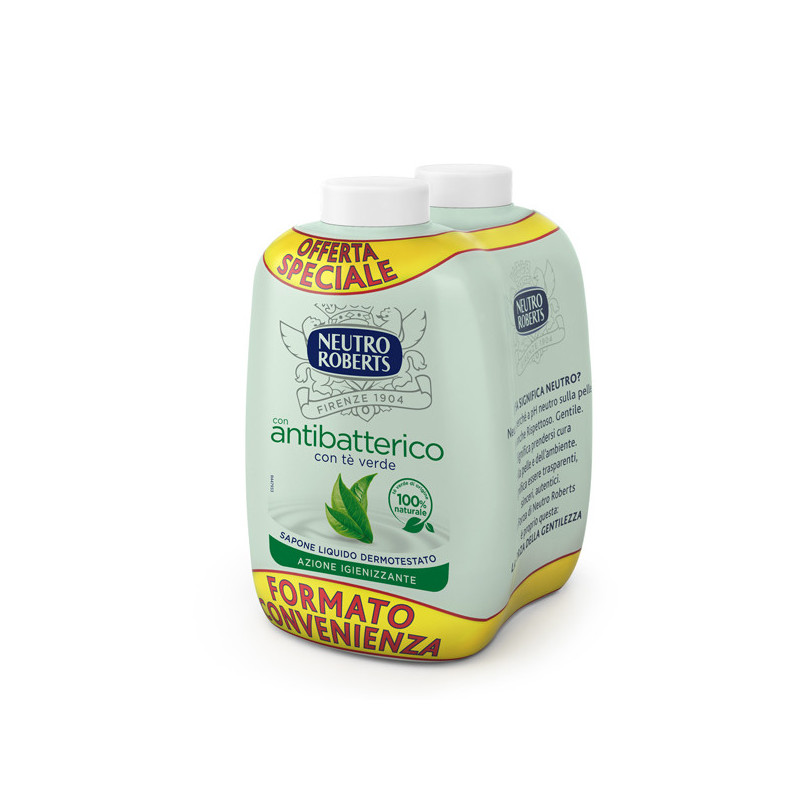 Ricarica bis 400ml sapone liquido Antibatterico NEUTRO ROBERTS