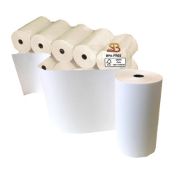 Blister 10 rotoli carta termica 55gr BPA free 57mm x 25mt (per calc./stamp.)