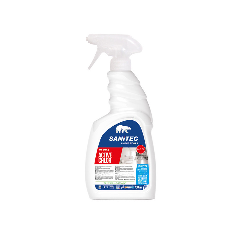 Detergente sgrassante clorinato trigger 750ml Sanitec