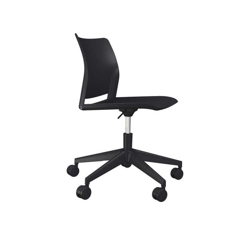 Seduta home/office Alpha APGN nero senza braccioli