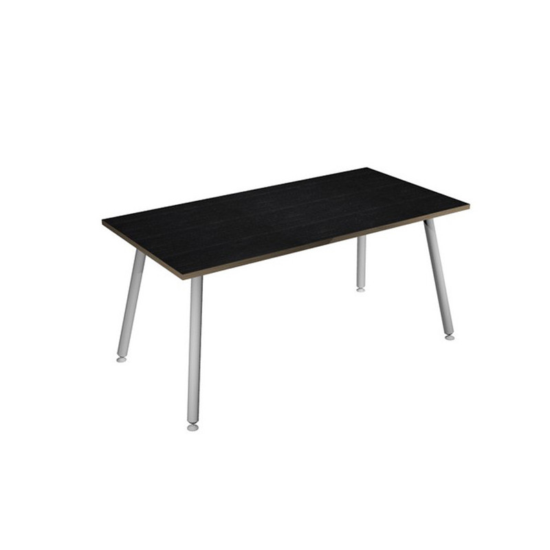 Scrivania 140x80xH74,4cm Bianco/ Nero venato Skinny Metal