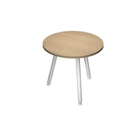 Tavolo riunione tondo 80cm Rovere Skinny Metal
