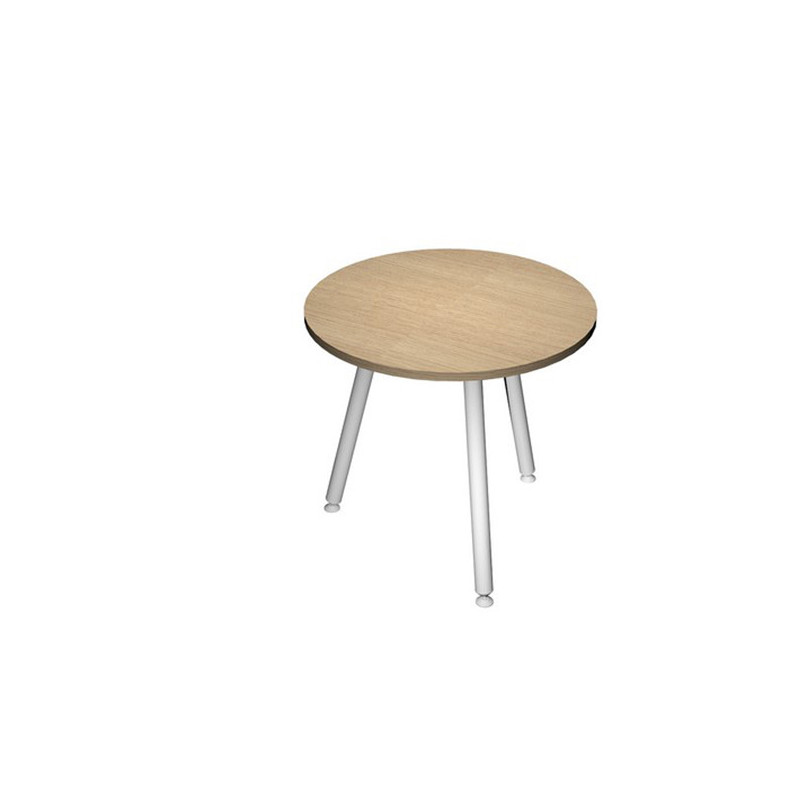 Tavolo riunione tondo 80cm Rovere Skinny Metal