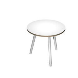 Tavolo riunione tondo 80cm Bianco Skinny Metal