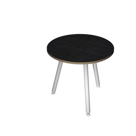 Tavolo riunione tondo 80cm Nero venato Skinny Metal
