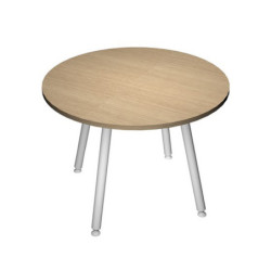 Tavolo riunione tondo 100cm Rovere Skinny Metal