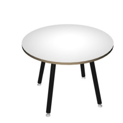 Tavolo riunione tondo 100cm Bianco Skinny Metal